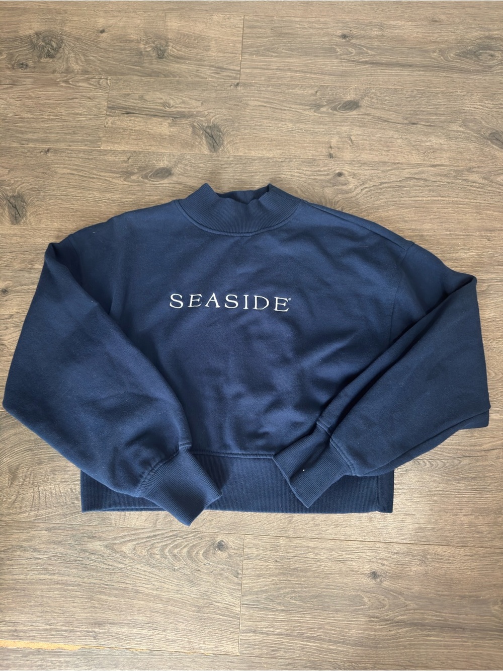 Seaside Mockneck cropped sweatshirt